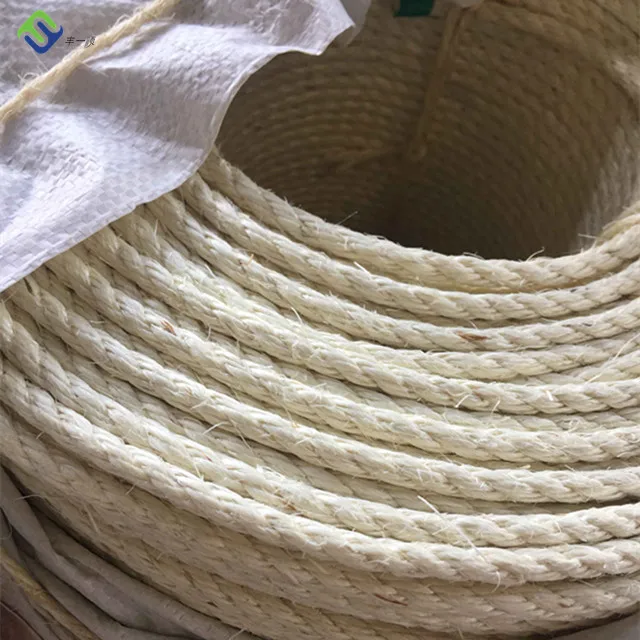 Hemp Synthetic Sisal Fiber 3 Strand Twisted Sisal Cord Sisal Rope 10mm