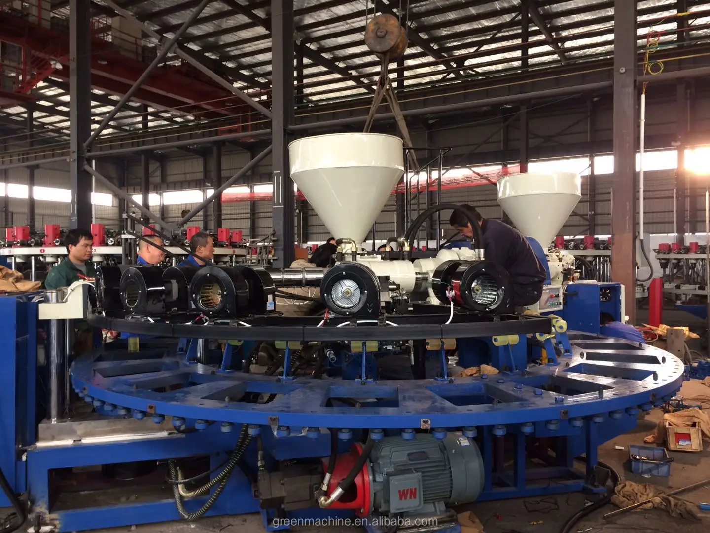 
Full automatic PVC/TPR/ plastic slipper making air blowing shoe making machine 