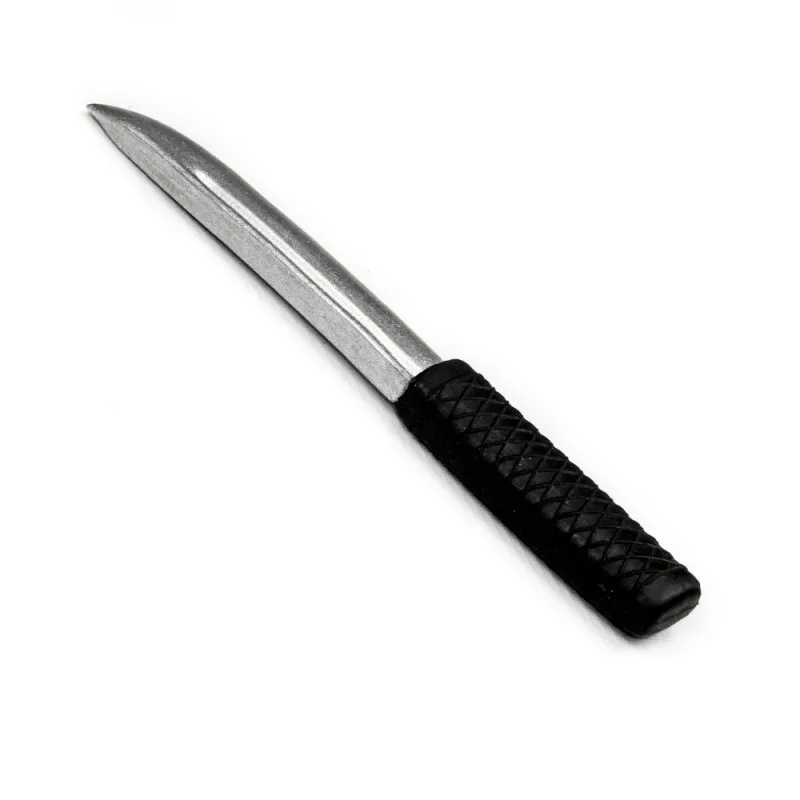 Wholesale prop knife tactical combat martial arts silver rubber training knife