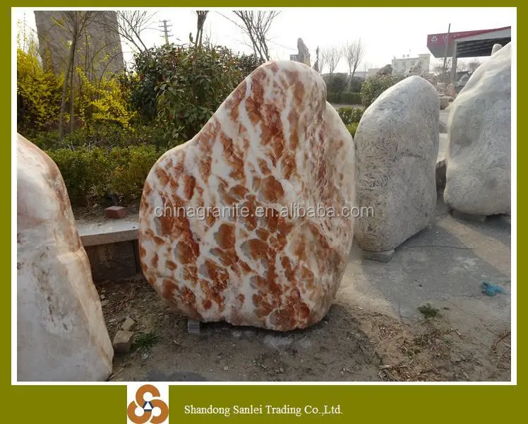 Garden decoration natural white rocks landscaping prices