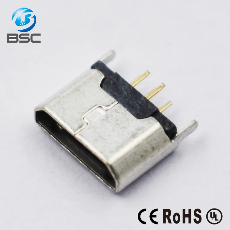 
Cell phone type b micro usb 2.0 female jack charging port connector flangeless 