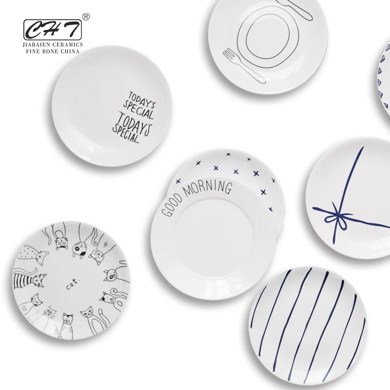 Import wholesale manufactures dinner plate custom simple pasta plate for restaurant wedding