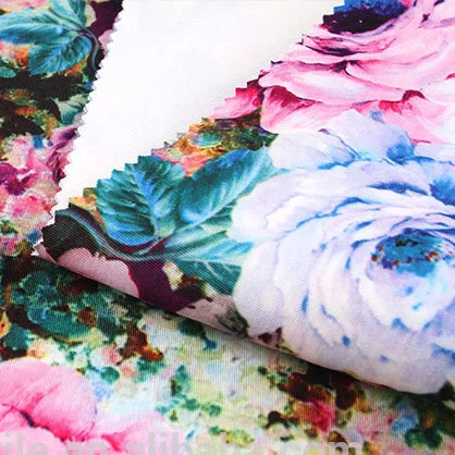 Supplier High Quality Flower Printed Scuba Fabric China for Woman Jersey Fabric Dress Mattress Lining Garment Outdoor Memory