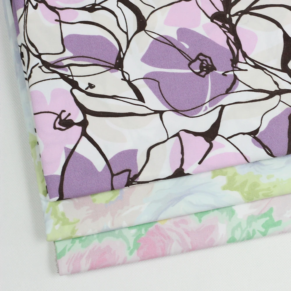 
print green blue flower T/C 65/35 23*23 104*61 plain poplin fabric of clothing 