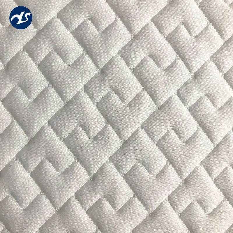
2019 new style mattress knitted polyester fabric white 