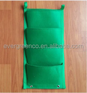 wall hanging flower pots, felt grow bags ,hanging planter