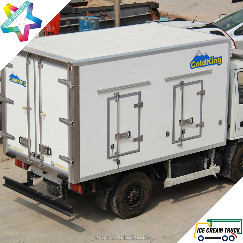 light duty NPR chassis multi-temperature refrigerated truck body reefer truck
