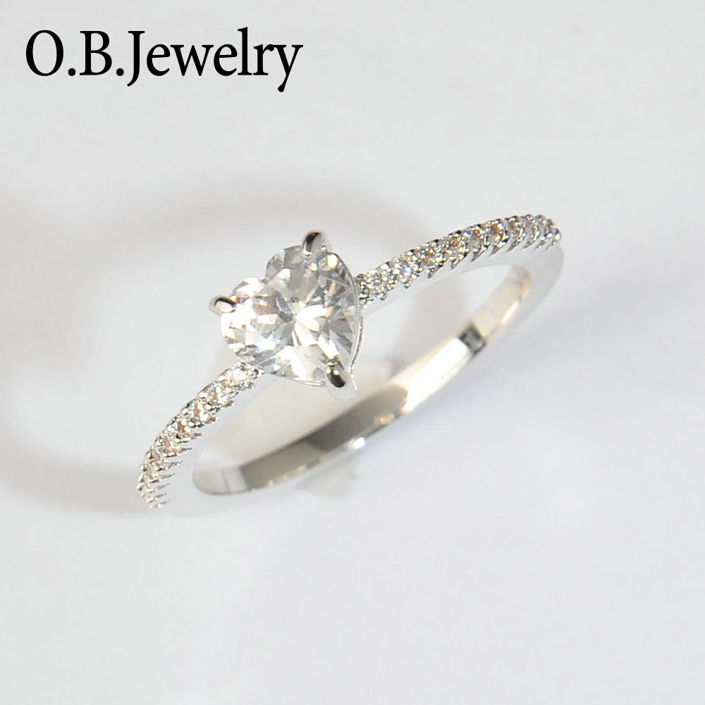 Classic 925 sterling silver CZ diamonds Ring elegant Silver Wedding ring for Women Fashion Jewelry