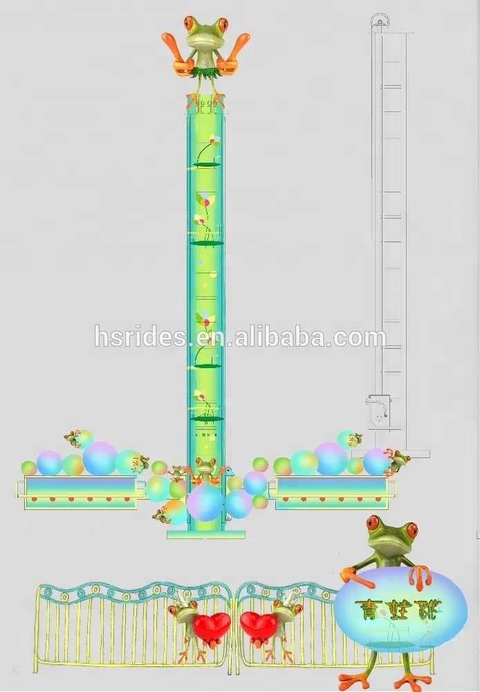 Frog Jumping Amusement Park Rides Equipment