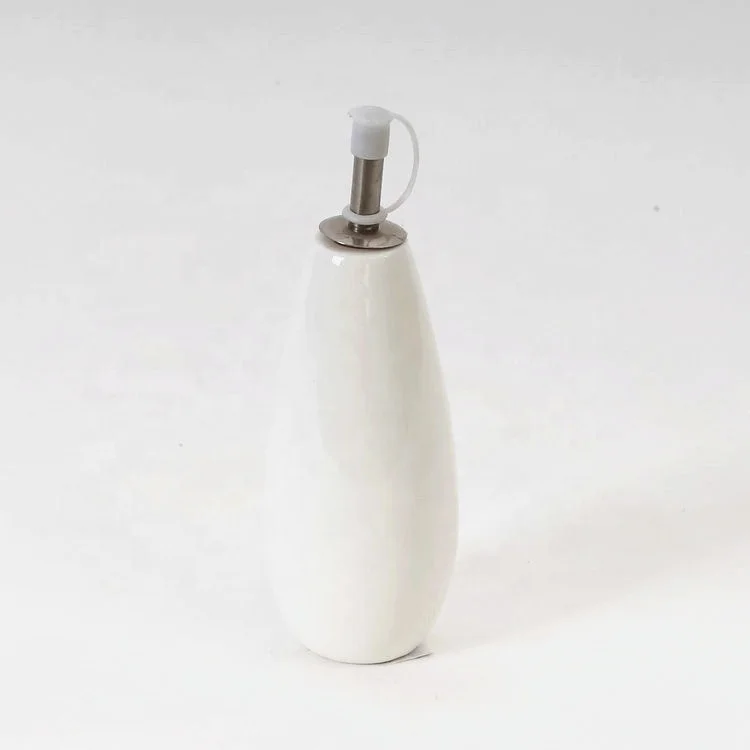 Household hot sale custom logo cruet set ceramic vinegar and oil dispenser set