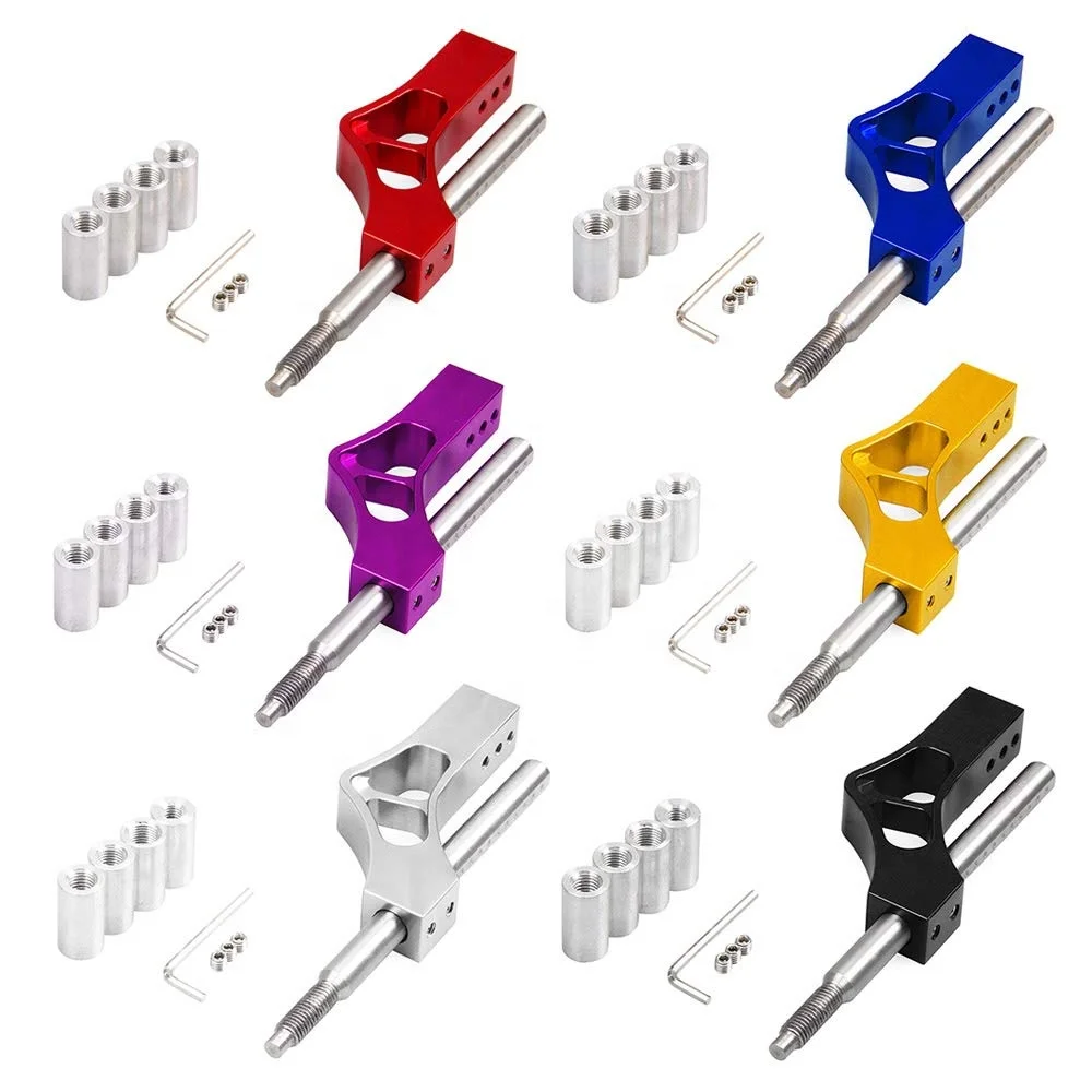 Adjustable Short Shift Extension Shifter Knob with Adapters For Honda Civic Integra CRX