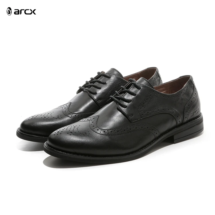 ARCX Wholesale Fashion Design Full Brogue Style Men Genuine Leather Shoes