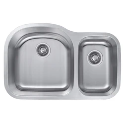 Stainless steel double bowl kitchen sink fregadero de cocina doble