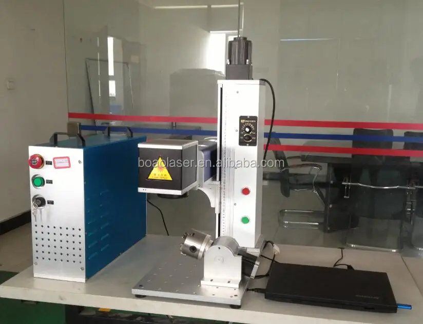 20W Portable Ring inside &outside laser engraving machine with rotary unit including