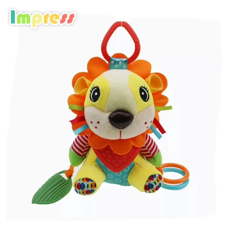 Small baby toys musical hanging rattle toys for kids with teether and bell