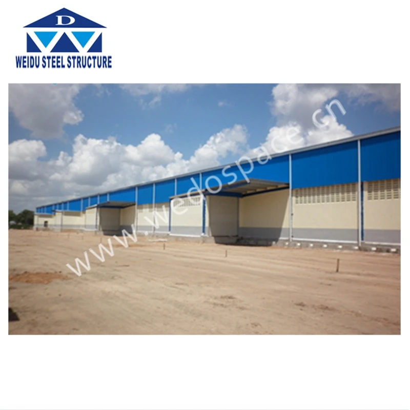 large span steel structure prefabricated warehouse For Agricultural House Cow Goat