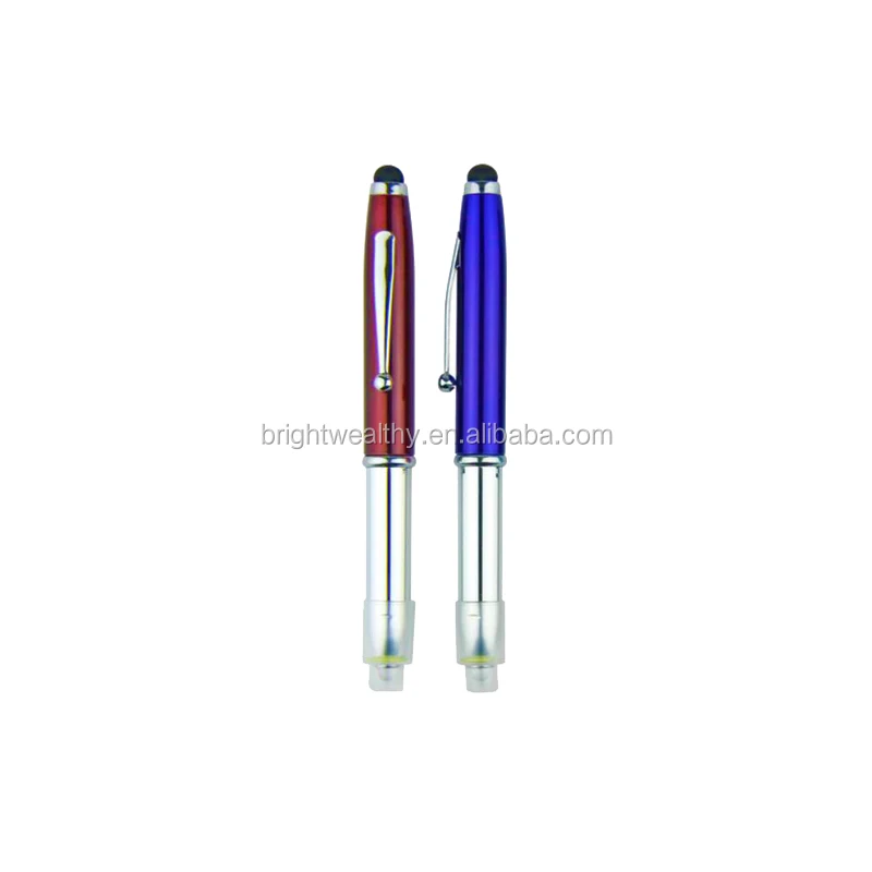 Original factory multi-function full color metal LED stylus light up pen