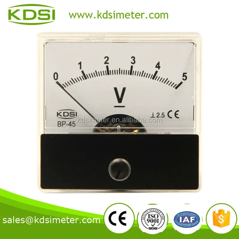 Классическая BP-45 DC5V аналоговый 3 фазы вольтметр вольтметр