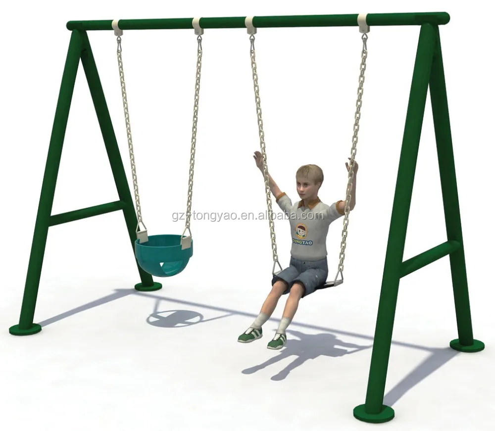 Outdoor Playground Park Kids Exercise Facility Metal Swing Fitness Equipment Set
