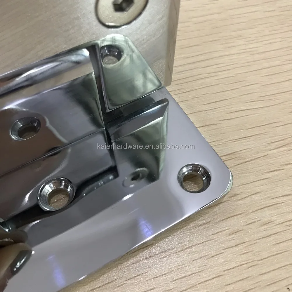 Bevel 90 degree wall mounted shower door hinge with offset fixing plate