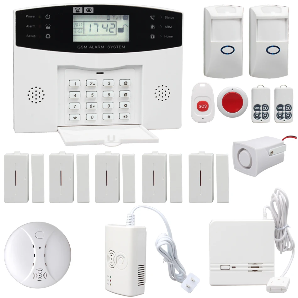 99 Wireless + 4 Wired zones GSM Smart Home Security Burglar Alarm System