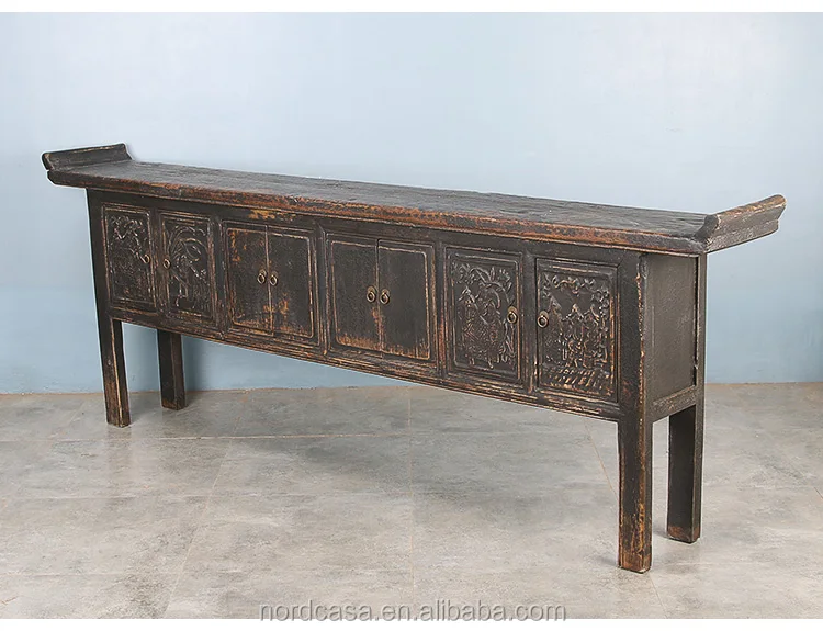 Chinese Antique Handmade carved console altar table