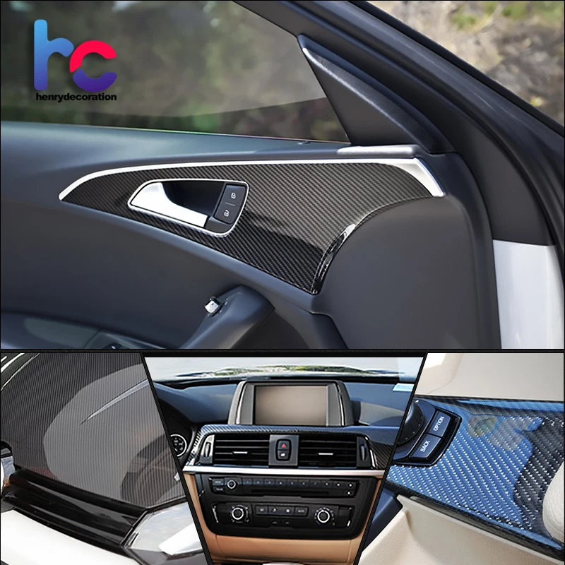 Henry color 5 Years Guarantee 2D 3D 4D 5D 6D Black Carbon Fiber Vinyl Stickers