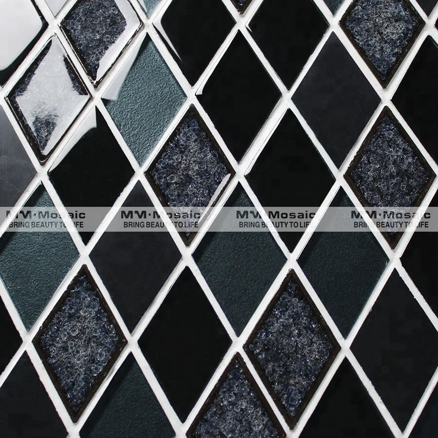 Домашний декор мозаичная плитка ручной работы из смешанного керамического стекла с ромбами