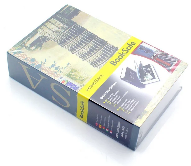 Factory Wholesale Book Safe Lock Box Dictionary Metal Secrect Book Hidden Money Safe Box