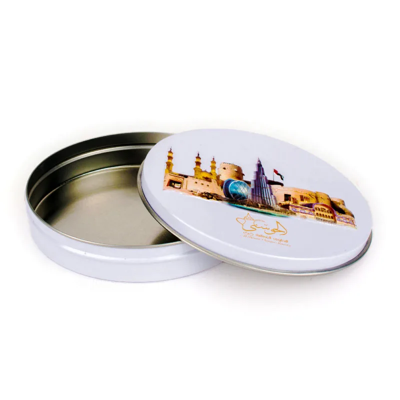 Высококачественный круглый жестяной бокал для печенья диаметром 10 см круглая жестяная банка коробка