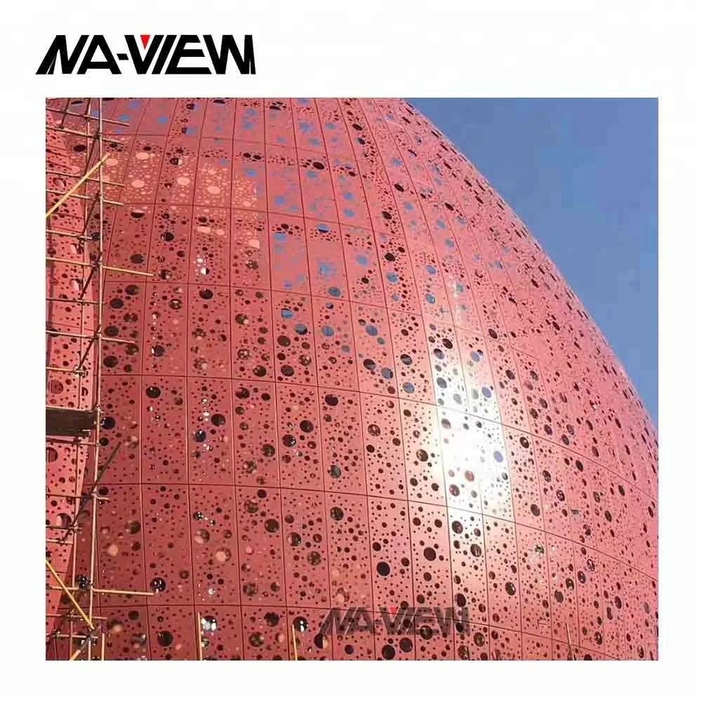 exterior wall cladding perforated aluminum sheet panel