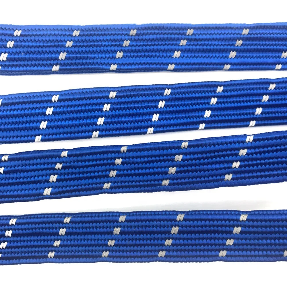 18mm wide strong elastic reflective bungee cord without hooks