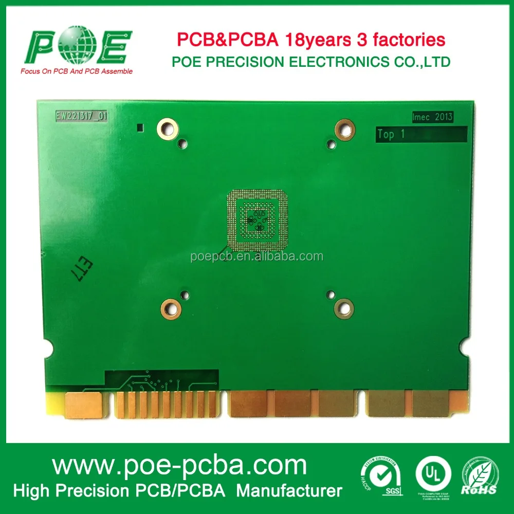 Enig медь подключения виас 94v-0 PCB совета