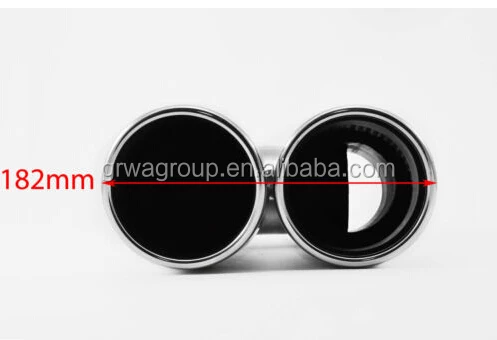 Inlet 60mm outlet 89mm Dual Exhaust tips Quad tailpipe trims for Audi A4 A5 A6 A7 A8 S4 S5 S6 S7 S8