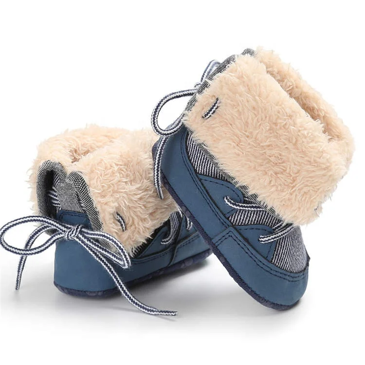 Amazon Hot sale Snow Fleece 0-2 years First walker baby booties boots