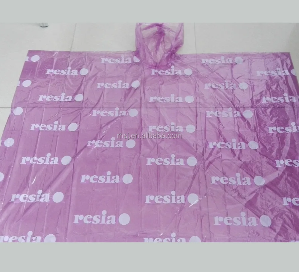 Cheap cost plastic clear waterproof PE rain poncho