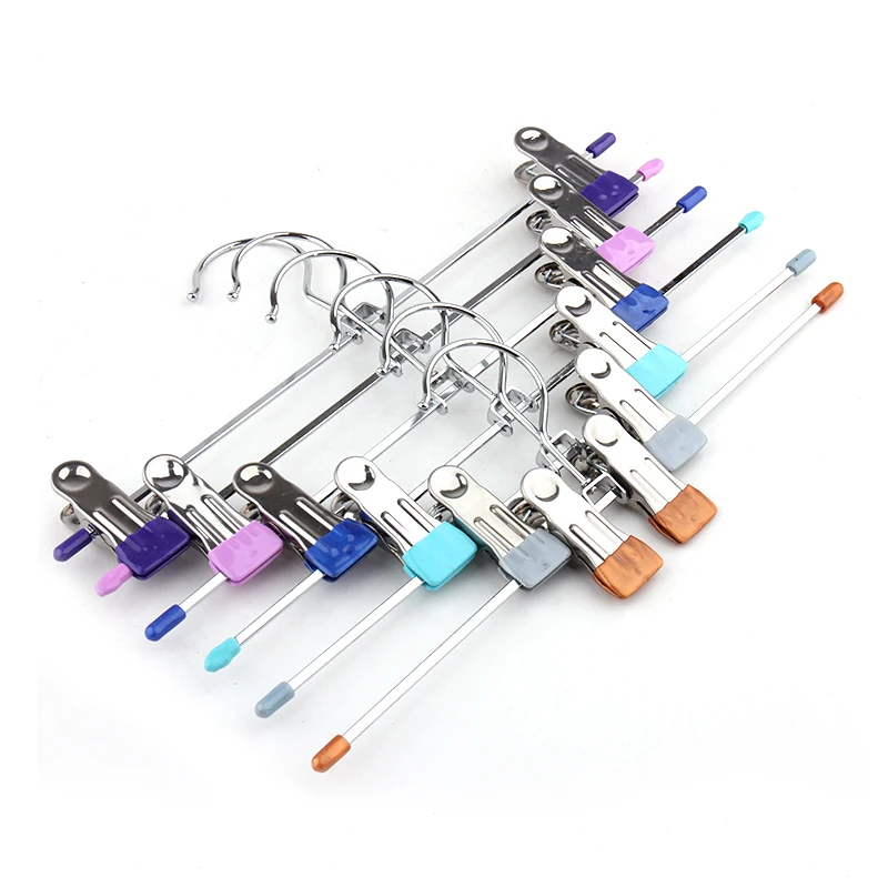 LINDON Wholesale Chrome Metal Sock Skirt Pants Hangers with Clips