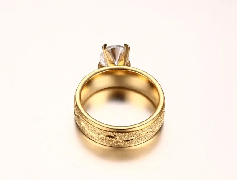 Simple india men gold ring design stainless steel engagement and wedding ring set with 14K gold ring