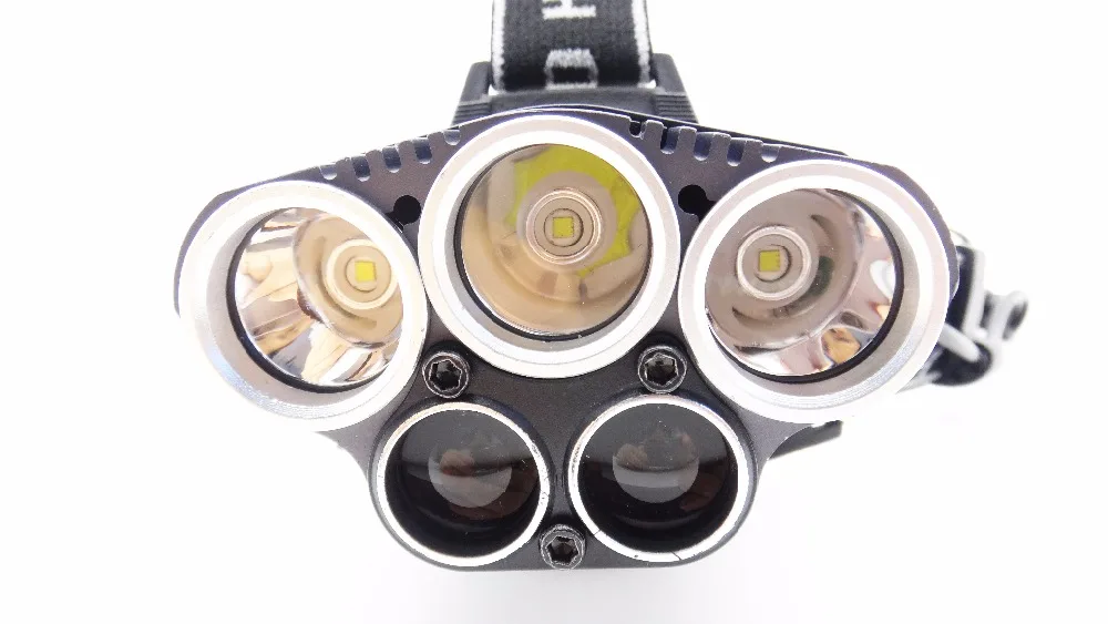 Severe Cold 5CREE LED Headlamp XML T6 Q5 USB Charge LED Headlight 15000 Lumens 18650 Battery LED Head Lamp for Fishing Camping