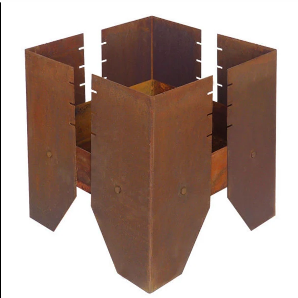 Современная Садовая портативная металлическая наружная пожарная яма из кортеновой стали