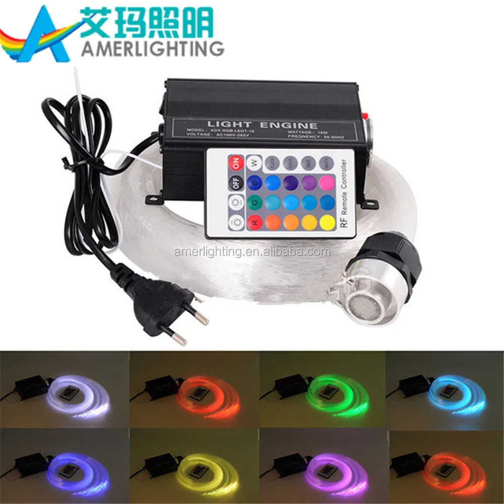 RGB led fiber optic star ceiling kit 0.75mm 200 pcs *2 meters fiber optic light for sale children room promotion