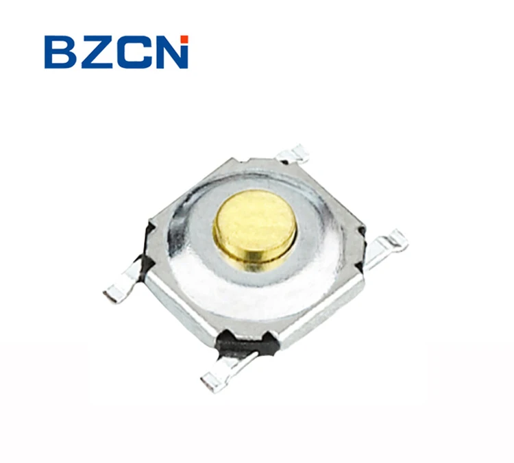 TS-C005 латунная пуговица, 5*5 SMD/SMT Мгновенный переключатель тактичности 4 pin установленный терминал М металлический кнопочный переключатель