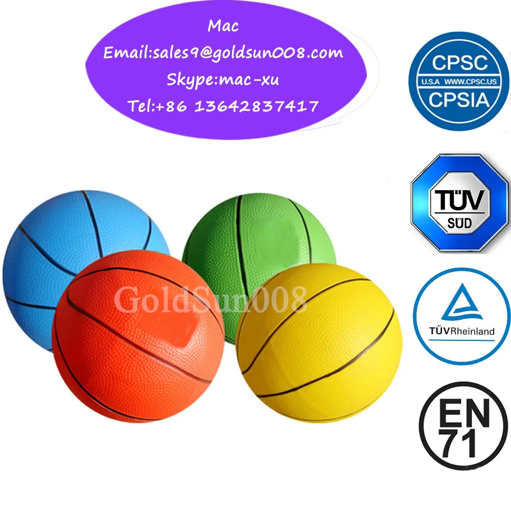 Promotion PVC toy Mini soft inflatable Basketball for kids with poly bags