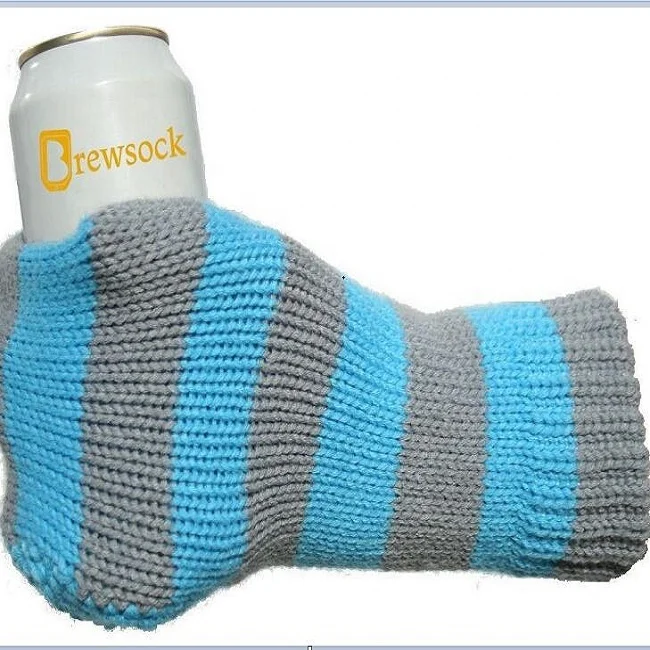 custom mens  acrylic beer knitted glove mitten for beer party