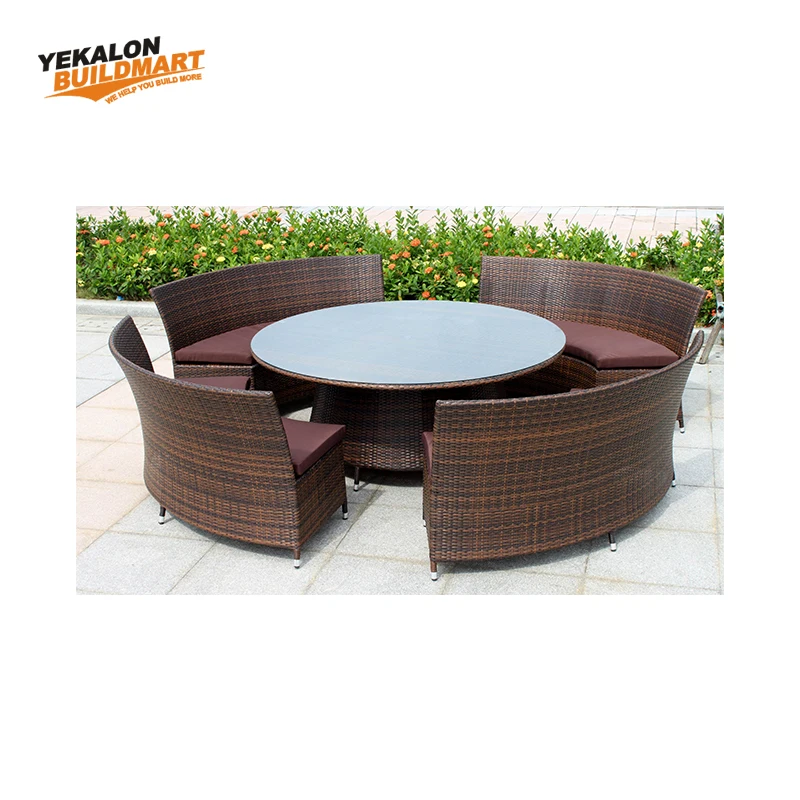 Заводская поставка комплект плетеных диванов для патио роскошный уличной мебели