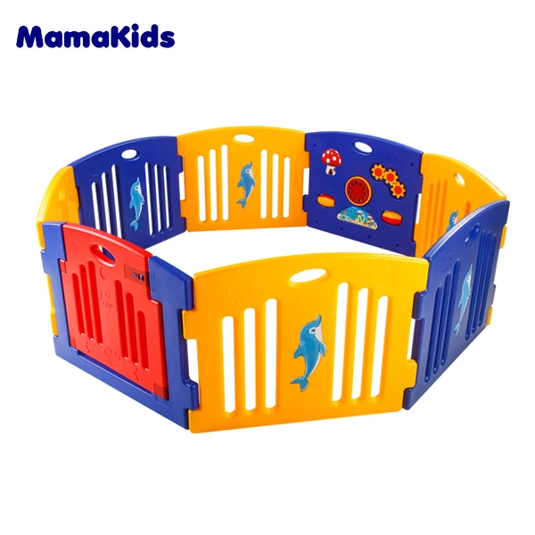 Mamakids H0805B Plastic safety game fence for kids playing children protection fence custom plastic baby round playpen