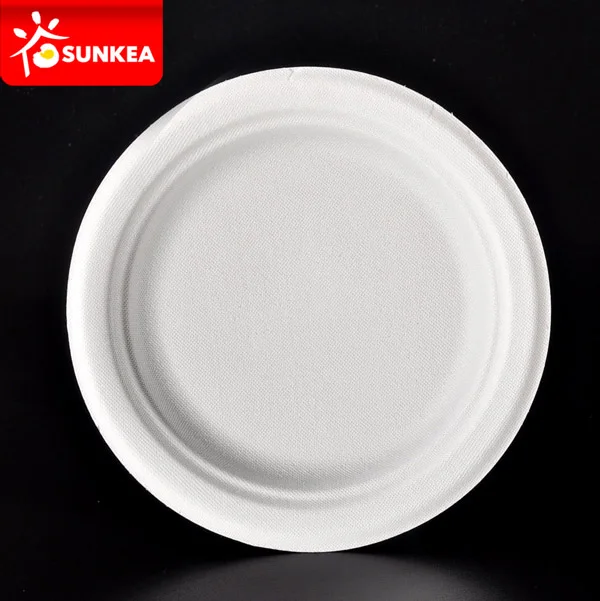 Bio degradable sugarcane bagasse waterproof disposable bio plates