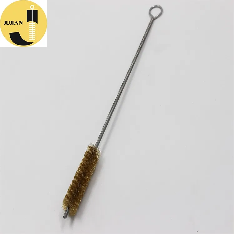 Conveyor Cleaning Roller Deflector Polishing Descaling Round Twisted Copper Brass Wire Brush