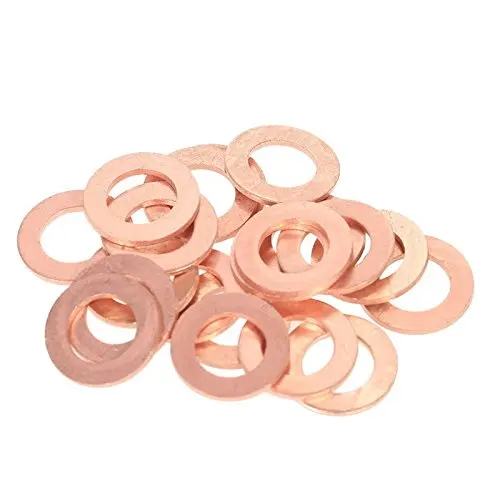 280PCS 12 Sizes Solid Copper Crush Washers Seal Flat Ring Set with Box Universal