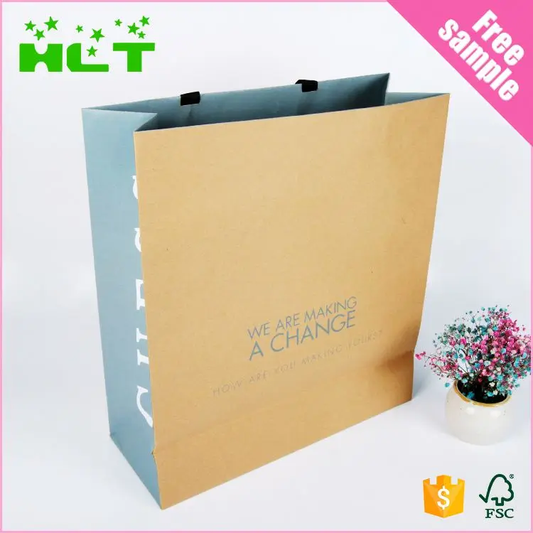 
China Supplier Top Selling Eco Friendly Cheap Brown Kraft paper bag with logo print 